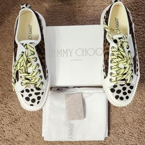 Jimmy Choo Leopard and Polka Dot Sneakers